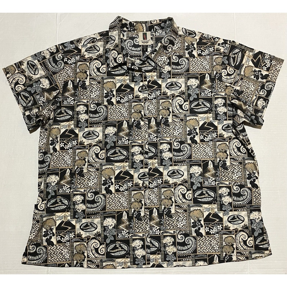 VTG Tori Richard‎ Shirt Womens Size 4XL Floral Hawaiian Tropical Blouse Top